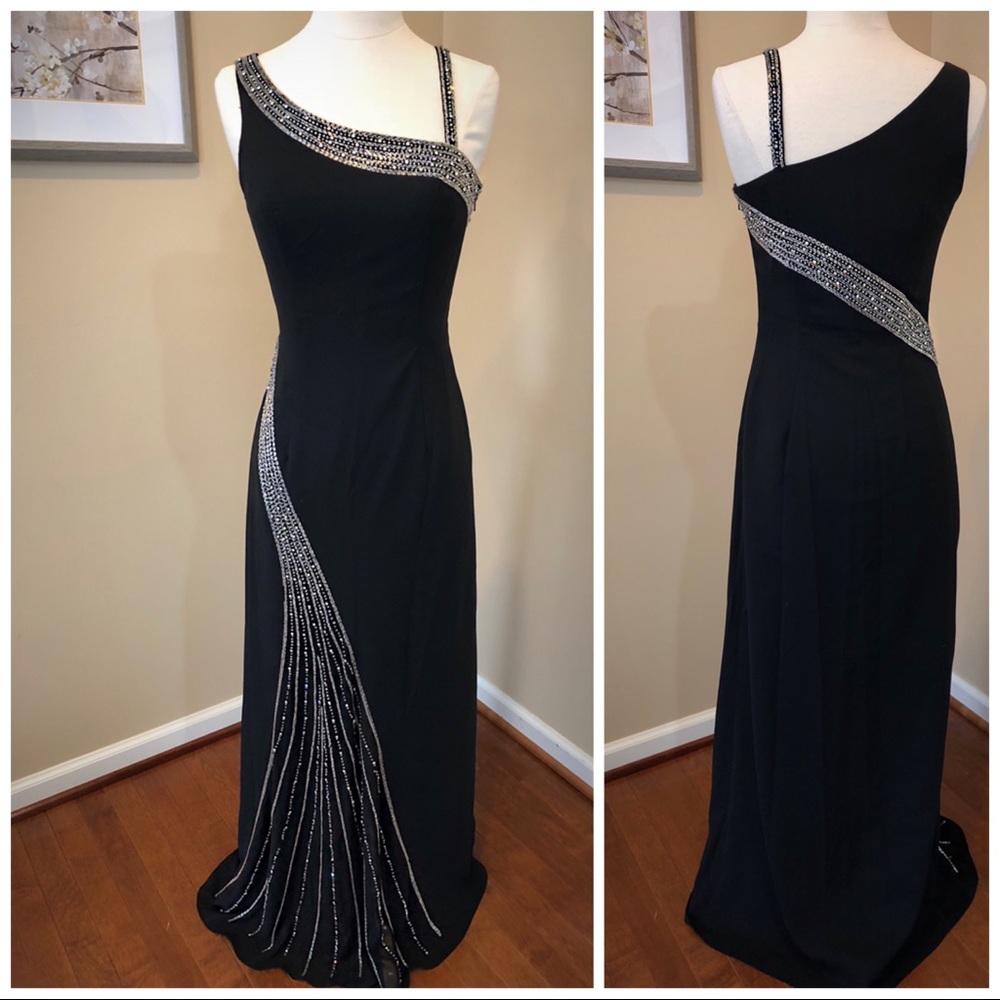 COPY - Black beaded gown/prom dress